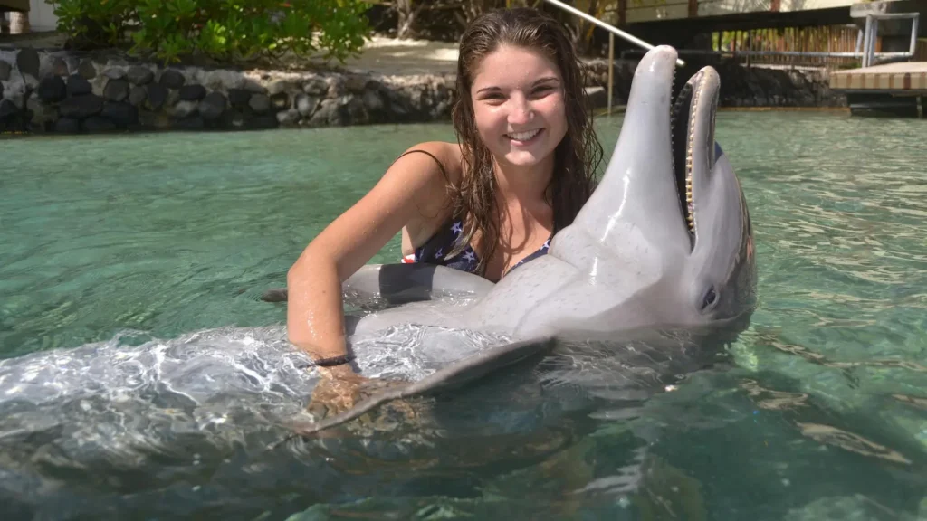 “Família fazendo snorkel em águas turquesa na República Dominicana”