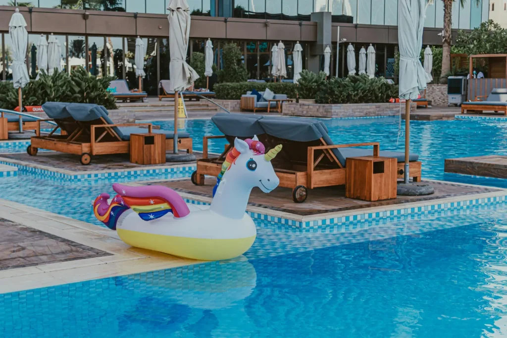 Família em resort de luxo na República Dominicana”